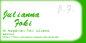 julianna foki business card